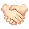 Handshake: Light Skin Tone Emoji 🤝🏻 image - WhatsApp style