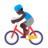 Man Biking: Dark Skin Tone