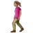 Woman Walking: Medium Skin Tone