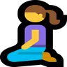 Woman Kneeling Emoji 🧎‍♀️ image - Microsoft Windows 10 Segoe UI Emoji style