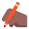 Writing Hand: Medium-Dark Skin Tone Emoji ✍🏾 image - Microsoft Classic 2D style