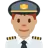 Man Pilot: Medium Skin Tone