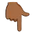Backhand Index Pointing Down: Medium-Dark Skin Tone