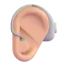 Ear With Hearing Aid: Medium-Light Skin Tone Emoji 🦻🏼 image - Microsoft 3D Fluent style