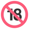 Nadie bajo dieciocho Emoji 🔞 image - EmojiTwo style