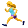 Woman Running Emoji 🏃‍♀️ image - Apple style