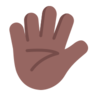 Hand With Fingers Splayed: Medium-Dark Skin Tone Emoji 🖐🏾 image - Microsoft Classic 2D style