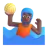 Person Playing Water Polo: Medium-Dark Skin Tone