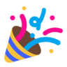 Festa popper Emoji 🎉 image - Microsoft Classic 2D style