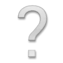 White Question Mark