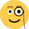 ใบหน้า With Monocle Emoji 🧐 image - Skype style