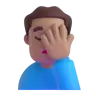 Man Facepalming: Medium Skin Tone Emoji 🤦🏽‍♂️ image - Microsoft 3D Fluent style
