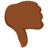 Thumbs Down: Medium-Dark Skin Tone Emoji 👎🏾 image - Facebook Messenger (2016) style