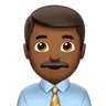 Man Office Worker: Medium-Dark Skin Tone Emoji 👨🏾‍💼 image - Apple style