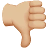 Thumbs Down: Medium-Light Skin Tone Emoji 👎🏼 image - Apple style
