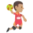Person Playing Handball: Medium Skin Tone