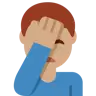 Man Facepalming: Medium Skin Tone Emoji 🤦🏽‍♂️ image - Twitter / X (Twemoji) style