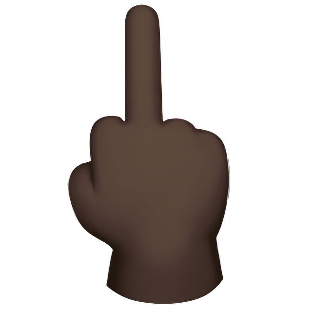 Middle Finger: Dark Skin Tone