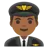 Man Pilot: Medium-Dark Skin Tone