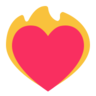 Heart On Fire Emoji ❤️‍🔥 image - Microsoft Classic 2D style