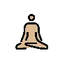 Man In Lotus Position: Medium-Light Skin Tone Emoji 🧘🏼‍♂️ image - OpenMoji style