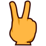 Жест победы повёрнутой рукой 🖔 image - Emojidex style