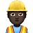 Man Construction Worker: Dark Skin Tone