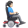 Man In Motorized Wheelchair Facing Right: Light Skin Tone Emoji 👨🏻‍🦼‍➡️ image - Samsung style
