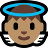 Baby Angel: Medium Skin Tone Emoji 👼🏽 image - Microsoft Windows 10 Segoe UI Emoji style