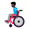 Man In Manual Wheelchair: Dark Skin Tone Emoji 👨🏿‍🦽 image - Microsoft Classic 2D style