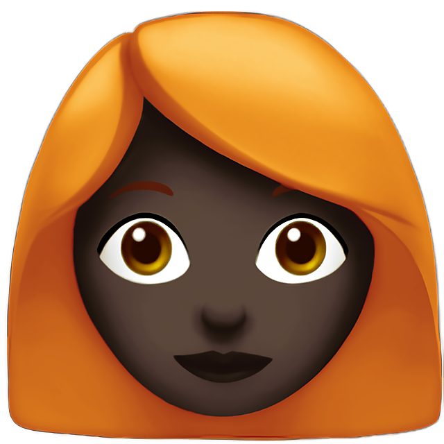 Woman: Dark Skin Tone, Red Hair