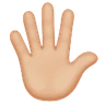 Hand With Fingers Splayed: Medium-Light Skin Tone Emoji 🖐🏼 image - Huawei Harmony OS style