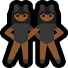 People With Bunny Ears: Medium-Dark Skin Tone Emoji 👯🏾 image - Microsoft Windows 10 Segoe UI Emoji style
