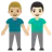 Men Holding Hands: Light Skin Tone, Medium-Light Skin Tone