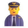 Man Pilot Emoji 👨‍✈️ image - Microsoft 3D Fluent style