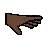 Palm Down Hand: Dark Skin Tone