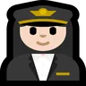 Woman Pilot: Light Skin Tone Emoji 👩🏻‍✈️ image - Microsoft Windows 10 Segoe UI Emoji style