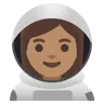 Woman Astronaut: Medium Skin Tone Emoji 👩🏽‍🚀 image - Google Noto Color style