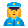 Woman Police Officer Emoji 👮‍♀️ image - Microsoft Classic 2D style