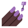 Nail Polish: Dark Skin Tone Emoji 💅🏿 image - Microsoft Classic 2D style