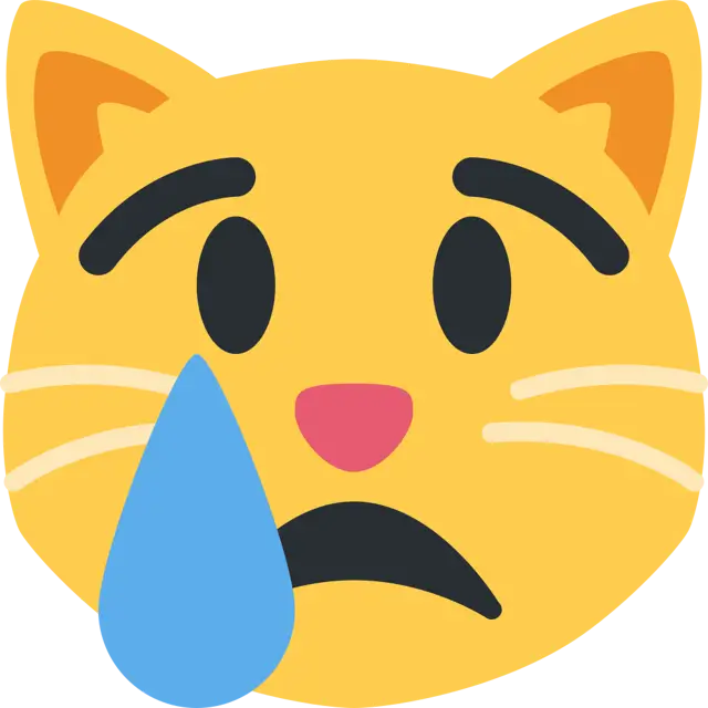 Faccia di gatto che piange
