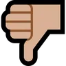 Thumbs Down: Medium-Light Skin Tone Emoji 👎🏼 image - Microsoft Windows 10 Segoe UI Emoji style