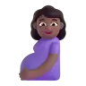 Pregnant Woman: Medium-Dark Skin Tone Emoji 🤰🏾 image - Microsoft 3D Fluent style