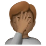 Person Facepalming: Medium Skin Tone Emoji 🤦🏽 image - Huawei Harmony OS style