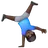 Man Cartwheeling: Dark Skin Tone