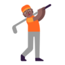 Person Golfing: Medium-Dark Skin Tone Emoji 🏌🏾 image - Microsoft Classic 2D style