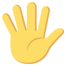 Raised Hand with Fingers Splayed Emoji 🖐 image - EmojiTwo style