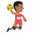 Person Playing Handball: Medium-Dark Skin Tone