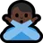 Man Gesturing No: Dark Skin Tone