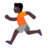 Person Running: Dark Skin Tone